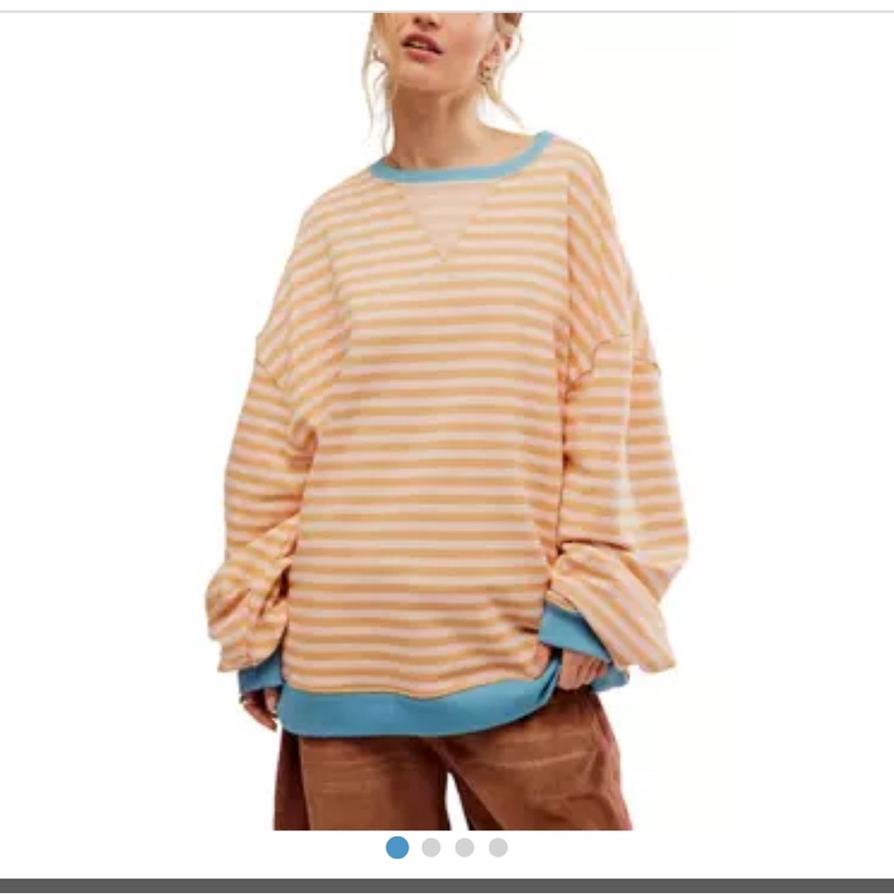 NWOT - We The Free Classic Striped Crewneck - SM